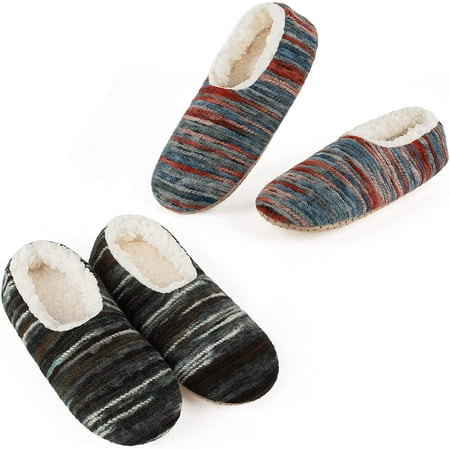 2-Pair Women s Soft Sole Slipper Socks with Grippers. Thick Warm Cozy Sherpa Lined Home Socks Set. Cable Knitted Non-slip Fluffy Winter House Bedroom Slippers
2-Pair Women s Soft Sole Slipper Socks with Grippers. Thick Warm Cozy Sherpa Lined Home Socks Set. Cable Knitted Non-slip Fluffy Winter House Bedroom Slippers