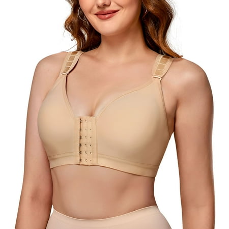 Junlan Post-Surgical Bra for Women Wide Adjustable Straps with Front Closure Wirefree(Beige L)
Junlan Post-Surgical Bra for Women Wide Adjustable Straps with Front Closure Wirefree(Beige L)