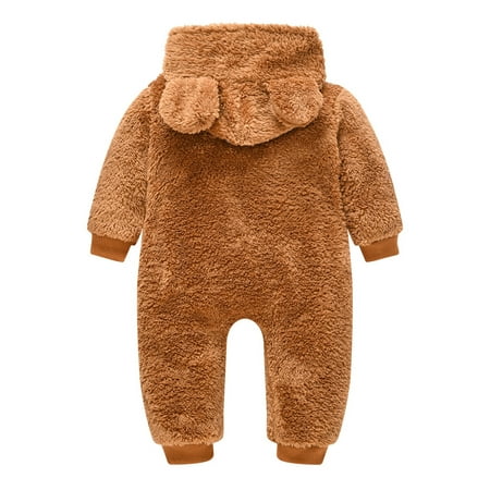 QWERTYU Newborn Infant Baby Toddler Long Sleeve Zip Up Romper for Girl Boy Winter Warm Fleece Hooded Jumpsuit 0-24M Brown 80
QWERTYU Newborn Infant Baby Toddler Long Sleeve Zip Up Romper for Girl Boy Winter Warm Fleece Hooded Jumpsuit 0-24M Brown 80