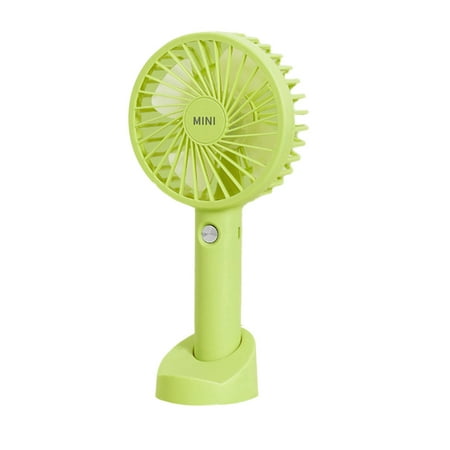 Portable Handheld Fan Rechargeable Battery Operated Small Personal Fan Foldable Mini Desk Fan Cooling Electric Fan for Travel Outdoors Indoors green