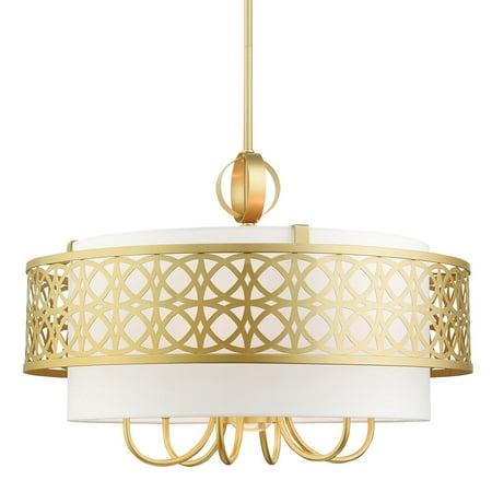 Livex Lighting 49866 Calinda 7 Light 25 Wide Drum Chandelier - Gold