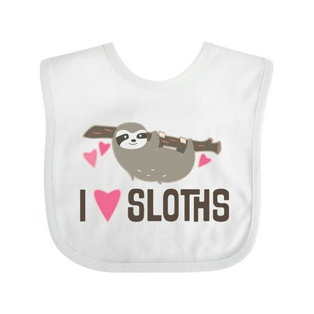Inktastic Sloth Lover Rain Forest Gift Baby Girl Bib