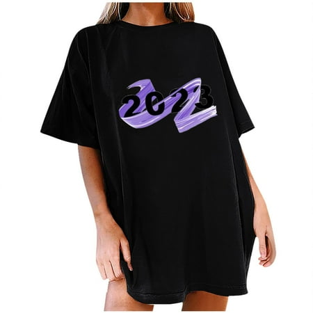 Shirts for Women Womens Tops Dressy Casual Fashion Woman Solid Crew Neck Print Short Sleeve T-Shirt Printing Loose Blouse Tops Off The Shoulder Tops for Women Tube Tops for Women Arrival Black M
Shirts for Women Womens Tops Dressy Casual Fashion Woman Solid Crew Neck Print Short Sleeve T-Shirt Printing Loose Blouse Tops Off The Shoulder Tops for Women Tube Tops for Women Arrival Black M