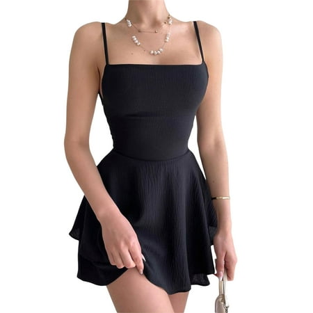 Thaisu Women’s Casual Suspender Playsuit Fashion Solid Color Tie-up Backless Double-layer One-piece Culottes
Thaisu Women’s Casual Suspender Playsuit Fashion Solid Color Tie-up Backless Double-layer One-piece Culottes