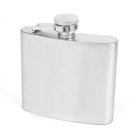 Portable Silver Tone Stainless Steel Whisky Vodka Wine Liquor Container Pocket Hip Flask 150ML 5 Oz Capacity