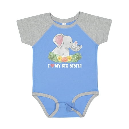 Inktastic I Love My Big Sister with Elephant Family with Flowers Gift Baby Boy or Baby Girl Bodysuit
Inktastic I Love My Big Sister with Elephant Family with Flowers Gift Baby Boy or Baby Girl Bodysuit