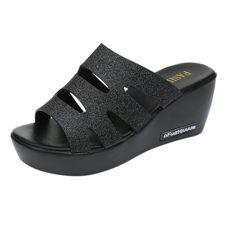 XIAOFFENN Women Summer Peep Toe Breathable Beach Sandals Rhinestone Slip-On Wedges Shoes
XIAOFFENN Women Summer Peep Toe Breathable Beach Sandals Rhinestone Slip-On Wedges Shoes