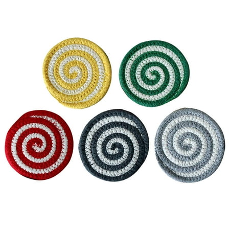 5pcs Cotton Rope Woven Coaster Decorative Heat Insulation Place Mat Colorful Placemat Decor
5pcs Cotton Rope Woven Coaster Decorative Heat Insulation Place Mat Colorful Placemat Decor