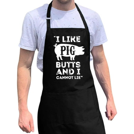 I Like Pig Butts BBQ Grill Adjustable Apron For Men One Size