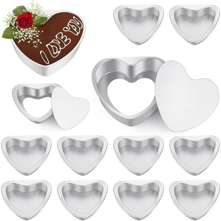 11 Pieces Aluminium Heart Shaped Cake Pan for Baking 10 and 3 Inches Heart Pan with Removable Bottom Cake Pan Set Mold
11 Pieces Aluminium Heart Shaped Cake Pan for Baking 10 and 3 Inches Heart Pan with Removable Bottom Cake Pan Set Mold