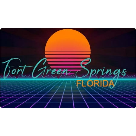 Fort Green Springs Florida 4 X 2.25-Inch Fridge Magnet Retro Neon Design