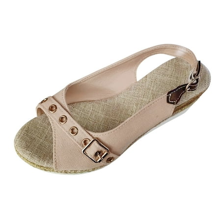 Fandiiiii Cat Slides Ladies Fashion Solid Color Canvas Open Toe Belt Buckle Decorative Thick Sole Slope Heel Sandals
Fandiiiii Cat Slides Ladies Fashion Solid Color Canvas Open Toe Belt Buckle Decorative Thick Sole Slope Heel Sandals