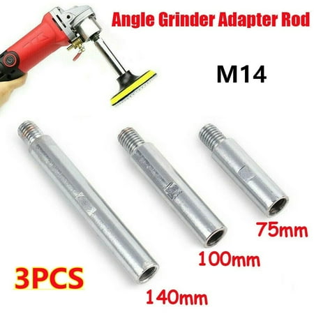 FANSU 3pcs Angle Grinder Polisher Extension Rod M14 Adapter Rod Polishing Accessories