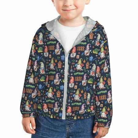 Qekee Garden Gnomes Print UPF 50+ Kids Sun-Protective Hooded Long Sleeve Rash Guard for Fishing Water Beach Sports -18 Months
Qekee Garden Gnomes Print UPF 50+ Kids Sun-Protective Hooded Long Sleeve Rash Guard for Fishing Water Beach Sports -18 Months