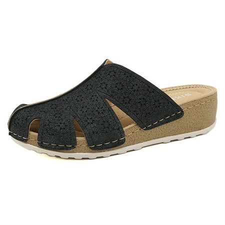 Women s Baotou Sandals Slip-on Style Casual Shoes with Anti-slip Sole Summer Beach Supply 41 Black
Women s Baotou Sandals Slip-on Style Casual Shoes with Anti-slip Sole Summer Beach Supply 41 Black