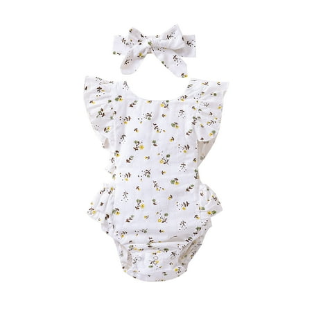 RPVATI Baby Girls Ruffle Bodysuits Short Sleeve Solid Bodysuit Infant Lace with Headband Summer Clothes
RPVATI Baby Girls Ruffle Bodysuits Short Sleeve Solid Bodysuit Infant Lace with Headband Summer Clothes