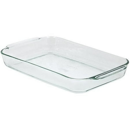 Pyrex 6001040 Bakeware 4.8 Quart Oblong Baking Dish, Clear