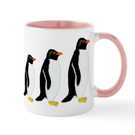 CafePress - Penguin Parade Mug - 11 oz Ceramic Mug - Novelty Coffee Tea Cup