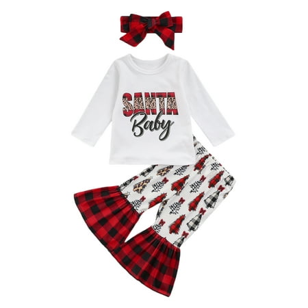 Bagilaanoe 2Pcs Toddler Baby Girl Christmas Outfits Letter Print Long Sleeve T Shirts Tops + Flared Trousers + Headband 6M 12M 18M 24M 3T Kids Fall Long Pants Set
Bagilaanoe 2Pcs Toddler Baby Girl Christmas Outfits Letter Print Long Sleeve T Shirts Tops + Flared Trousers + Headband 6M 12M 18M 24M 3T Kids Fall Long Pants Set