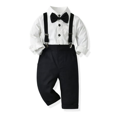 IMEKIS Baby Boys Fall Clothes Toddler Gentleman Ring Bearer Wedding Party Christmas Bowtie Dress Shirt Suspenders Pants Baptism Christening Outfits for Boys 18-24 Months White + Black
IMEKIS Baby Boys Fall Clothes Toddler Gentleman Ring Bearer Wedding Party Christmas Bowtie Dress Shirt Suspenders Pants Baptism Christening Outfits for Boys 18-24 Months White + Black