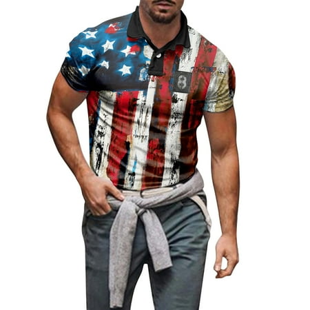 WANYNG Mens Spring Summer Casual Sports Independence Day American Flag Wicking Lapel Short Sleeve T Shirt Men Tee Shirts Full Sleeve Scrub Top
WANYNG Mens Spring Summer Casual Sports Independence Day American Flag Wicking Lapel Short Sleeve T Shirt Men Tee Shirts Full Sleeve Scrub Top