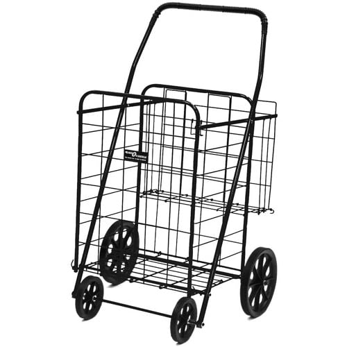 Mini Shopping Cart 36" x 12.75" x 10.5", Black