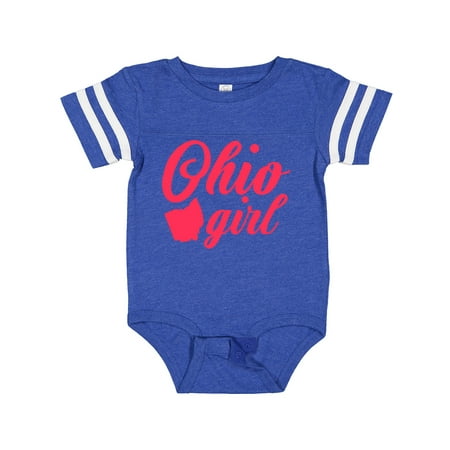Inktastic Ohio Girl Cursive Pink Gift Baby Girl Bodysuit