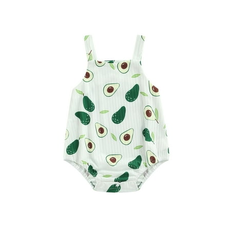 Listenwind Newborn Baby Girl Boy Sleeveless Rompers Avocado Printed Summer Casual Suspender Triangle Jumpsuit
Listenwind Newborn Baby Girl Boy Sleeveless Rompers Avocado Printed Summer Casual Suspender Triangle Jumpsuit