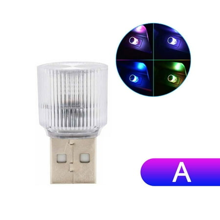 1Pc Mini USB LED Lamp Bulb Car Interior Neon Atmosphere Ambient Light Universal
