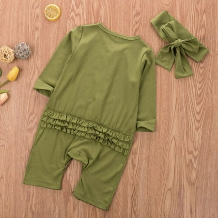 2Pcs Baby Cotton Clothes Ruffles Romper Long Sleeve Jumpsuits Headband Kids Romper Newborn Baby Costume
2Pcs Baby Cotton Clothes Ruffles Romper Long Sleeve Jumpsuits Headband Kids Romper Newborn Baby Costume
