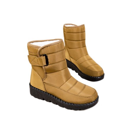 Eloshman Ladies Breathable Plush Lining Snow Boots Outdoor Comfortable Wedge Magic Tape Non Slip Winter Warm Shoes Khaki 5
Eloshman Ladies Breathable Plush Lining Snow Boots Outdoor Comfortable Wedge Magic Tape Non Slip Winter Warm Shoes Khaki 5