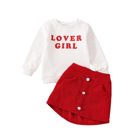 Calsunbaby Toddler Baby Girl Valentines Day Outfit Lover Girl Sweatshirt Top Red Corduroy Skirt Valentines Clothes 12-18 Months
Calsunbaby Toddler Baby Girl Valentines Day Outfit Lover Girl Sweatshirt Top Red Corduroy Skirt Valentines Clothes 12-18 Months