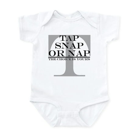 CafePress - Tap Snap Or Nap 1 Infant Bodysuit - Baby Light Bodysuit Size Newborn - 24 Months
CafePress - Tap Snap Or Nap 1 Infant Bodysuit - Baby Light Bodysuit Size Newborn - 24 Months
