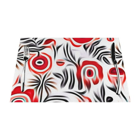 ZNDUO Placemats 1 PCS Heat Resistant Stain Resistant Woven PVC Insulation Placemats Durable Washable Elegant Table Mats for Dining-Abstract Floral Print 18 x12
ZNDUO Placemats 1 PCS Heat Resistant Stain Resistant Woven PVC Insulation Placemats Durable Washable Elegant Table Mats for Dining-Abstract Floral Print 18 x12