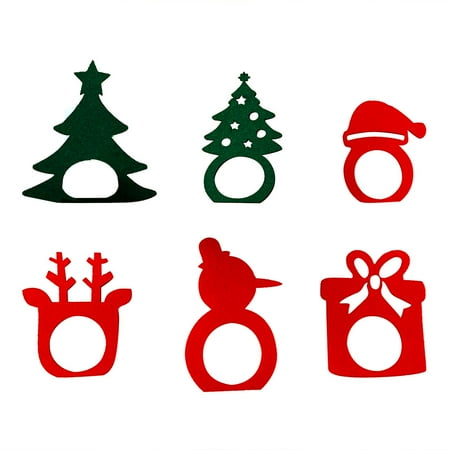 BESTONZON 6pcs Christmas Elements Shape Napkin Rings Napkin Buckles Fabric Napkin Holders Dinning Table Setting for Casual or Formal Occasions
BESTONZON 6pcs Christmas Elements Shape Napkin Rings Napkin Buckles Fabric Napkin Holders Dinning Table Setting for Casual or Formal Occasions