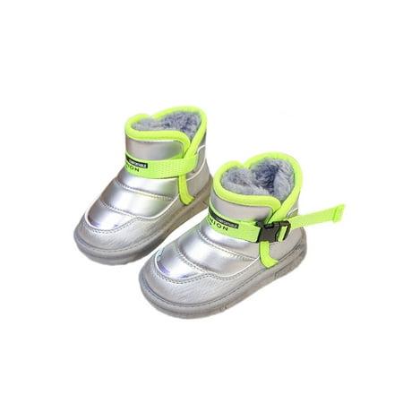 Lacyhop Girls Outdoor Anti-skid Plush Lining Booties Lightweight Warm Lined Comfort Flat Winter Shoes Silver 3Y
Lacyhop Girls Outdoor Anti-skid Plush Lining Booties Lightweight Warm Lined Comfort Flat Winter Shoes Silver 3Y
