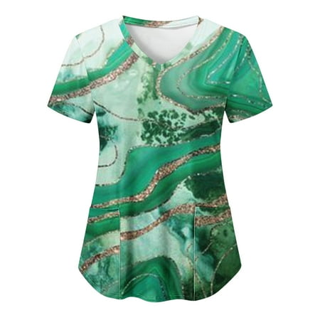 Scrubs For Women Tops Stretchy Casual Blouse Printed Short Sleeve V Neck Holiday Fun Patterned T Shirts Blouse With Pocket Women s Working Uniform Nursing
Scrubs For Women Tops Stretchy Casual Blouse Printed Short Sleeve V Neck Holiday Fun Patterned T Shirts Blouse With Pocket Women s Working Uniform Nursing