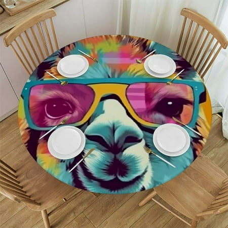 BCIIG Llama Sunglasses Tie Dye Round Tablecloth Stain Resistant Washable - Perfect for Indoor Outdoor Kitchen Dining Wedding Parties - 100% Polyester Fiber 42 -46
BCIIG Llama Sunglasses Tie Dye Round Tablecloth Stain Resistant Washable - Perfect for Indoor Outdoor Kitchen Dining Wedding Parties - 100% Polyester Fiber 42 -46