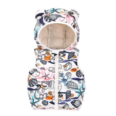 XJDJHC Baby Boys Girls Puffer Vest Winter Bear Ears Hooded Warm Cartoon Animal Print Outerwear With Zipper Lightweight Sleeveless Outerwear 6-12 Months
XJDJHC Baby Boys Girls Puffer Vest Winter Bear Ears Hooded Warm Cartoon Animal Print Outerwear With Zipper Lightweight Sleeveless Outerwear 6-12 Months