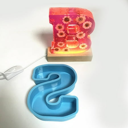 PhoneSoap DIY Mold 26 Mold Alphanumeric English Cake Silicone Alphanumeric Cake Cake Mould BlueS