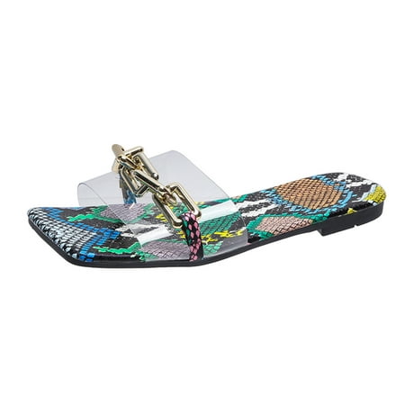 Follure Girl women s casual shoes Womens Fashion Casual Chain Printed Serpentine Flat Slippers Beach Sandals Shoes Green 40
Follure Girl women s casual shoes Womens Fashion Casual Chain Printed Serpentine Flat Slippers Beach Sandals Shoes Green 40