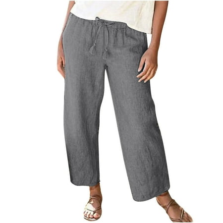 Dadaria Wide Leg Pants for Women Dressy Casual Solid Color Elastic Waist Workout Sports Wide Leg Pants Trousers Gray L Female
Dadaria Wide Leg Pants for Women Dressy Casual Solid Color Elastic Waist Workout Sports Wide Leg Pants Trousers Gray L Female