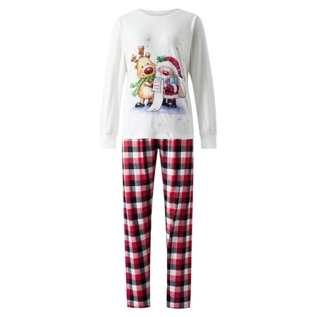 Wassery Parent Child Christmas Pajamas Sets Cartoon Print Long Sleeve Round Neck Pullover Tops Plaid Pattern Long Pants Baby Bodysuit
Wassery Parent Child Christmas Pajamas Sets Cartoon Print Long Sleeve Round Neck Pullover Tops Plaid Pattern Long Pants Baby Bodysuit
