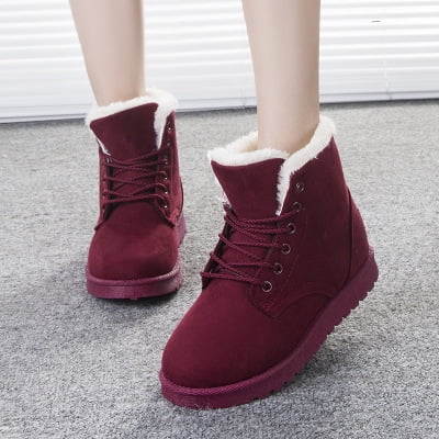 Women Winter Snow Boots Comfortable Outdoor Anti-Slip Ankle Boots Suede Warm Booties Lace Up Flat Platform Shoes
Women Winter Snow Boots Comfortable Outdoor Anti-Slip Ankle Boots Suede Warm Booties Lace Up Flat Platform Shoes