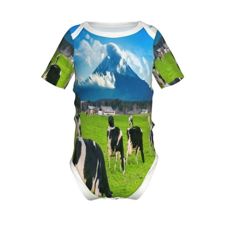 Yiaed Grazing Cows Mountain View Print Infant Climbing Short Sleeve Onesie One-Piece Baby Bodysuit Clothes 0-12 Months -9M
Yiaed Grazing Cows Mountain View Print Infant Climbing Short Sleeve Onesie One-Piece Baby Bodysuit Clothes 0-12 Months -9M