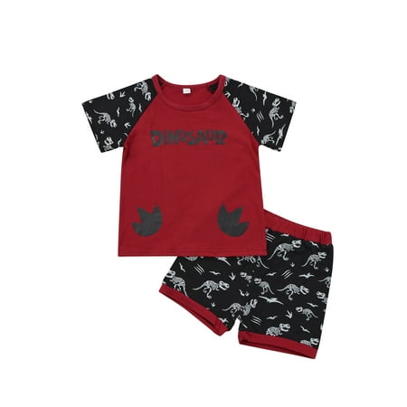 ZIYIXIN Baby Boys Summer Clothes Set Round Neck Short Sleeve Dinosaur Printed Tops + Short Pants Two Pieces Outfits Red 2-3 Years
ZIYIXIN Baby Boys Summer Clothes Set Round Neck Short Sleeve Dinosaur Printed Tops + Short Pants Two Pieces Outfits Red 2-3 Years
