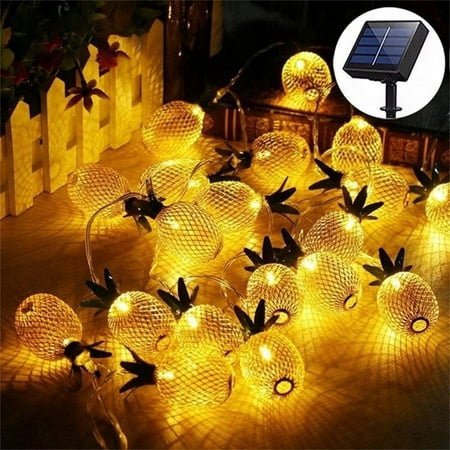 19.7ft Outdoor LED Garden String Lights Solar Garden Lights Hanging IP44 Waterproof 30 LED Bulb Pineapple Solar Lights String Indoor/Outdoor Patio Lights Warm White
19.7ft Outdoor LED Garden String Lights Solar Garden Lights Hanging IP44 Waterproof 30 LED Bulb Pineapple Solar Lights String Indoor/Outdoor Patio Lights Warm White