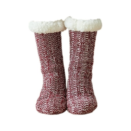1 Pair Vertical Stripe Non-Slip Silicone Knitted Socks Middle Tube Fleece Lined Women Warm Snow Socks for Christmas
1 Pair Vertical Stripe Non-Slip Silicone Knitted Socks Middle Tube Fleece Lined Women Warm Snow Socks for Christmas