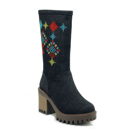 Retro Cowgirl Cowboy Boots Embroidery Block Heel Flat Shoes Faux Leather Winter Warm Snow Shoes Western Shoes Sale Clearance US Size 4 5 6 7 8 9
Retro Cowgirl Cowboy Boots Embroidery Block Heel Flat Shoes Faux Leather Winter Warm Snow Shoes Western Shoes Sale Clearance US Size 4 5 6 7 8 9