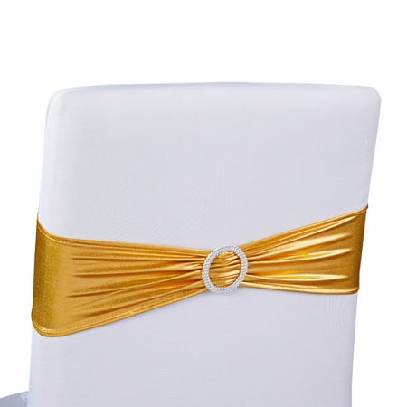 Gold Chair Sashes - 100-Pack Wedding Seat Bows Rhinestone Design Chair Covers Band Banquet Decoration Bridal Shower Birthday Anniversary Party Supplies 13x5 in
Gold Chair Sashes - 100-Pack Wedding Seat Bows Rhinestone Design Chair Covers Band Banquet Decoration Bridal Shower Birthday Anniversary Party Supplies 13x5 in